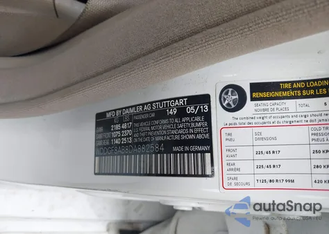 2013 Mercedes-Benz C 300 Luxury 4Matic from USA, damaged, VIN WDDGF8AB8DA882584